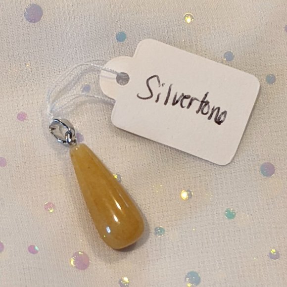 Yellow Quartzite Drop Pendant - Picture 2 of 2